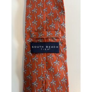South Beach‎ Ties Neck Tie Palm Trees Orange